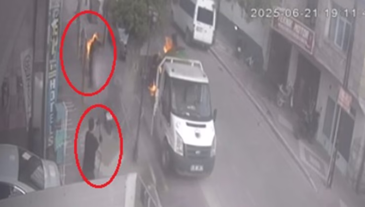 Kamyonetin kasasındaki jeneratör bir anda patladı! Tamirci alevler içinde kaldı
