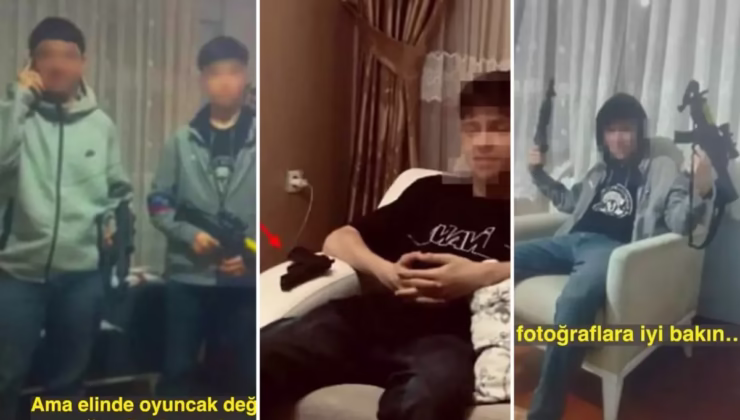 Dehşete düşüren görüntü! Onlar birer çocuk ve ellerindekiler oyuncak değil