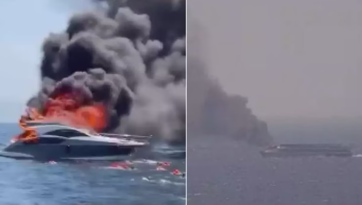 Kınalıada açıklarında can pazarı! 16 kişiyi taşıyan yat böyle yandı