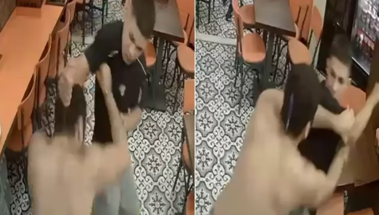 Kavgada ensesinden bıçaklandı, apar topar ameliyata alındı! O anlar kamerada