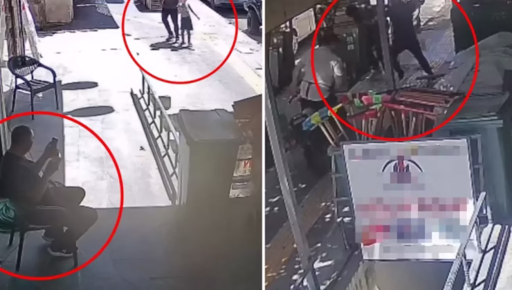 Sokak ortasında çocuğu kaçırmak istedi, esnaf son anda engel oldu