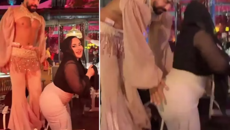 Gece kulübünde olay görüntü! Genç kadın ve dansçı gözaltına alındı