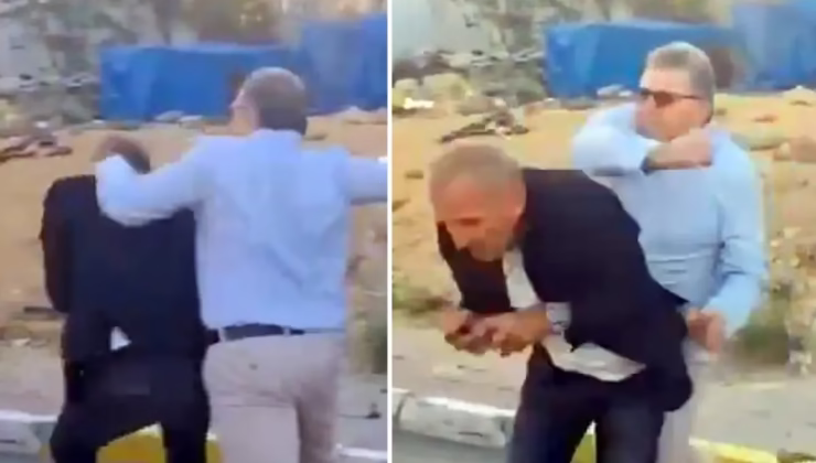 Sokak ortasında gazeteciye dayak