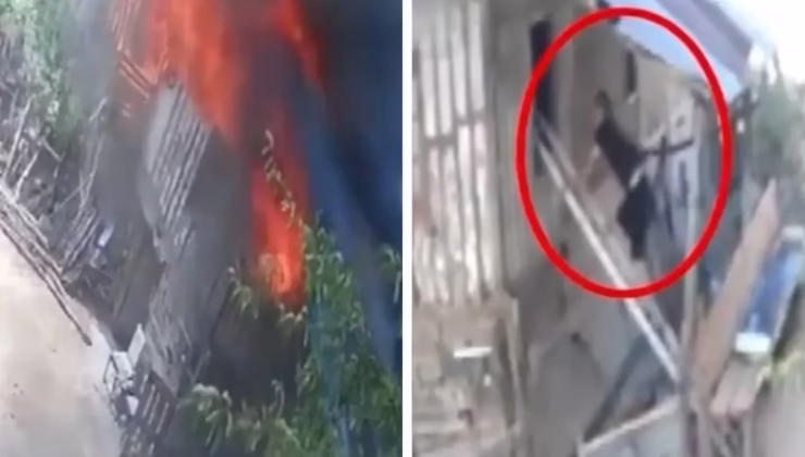 Yanan eve hiç düşünmeden girdi! İki kişinin hayatını böyle kurtardı