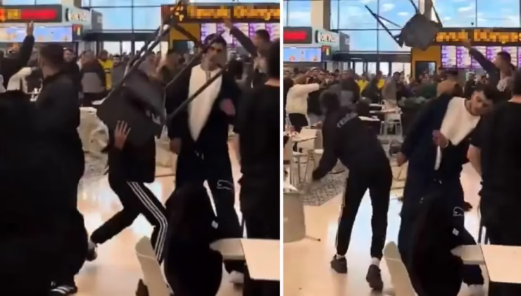 AVM’de ortalık karıştı, sandalyeler havada uçuştu