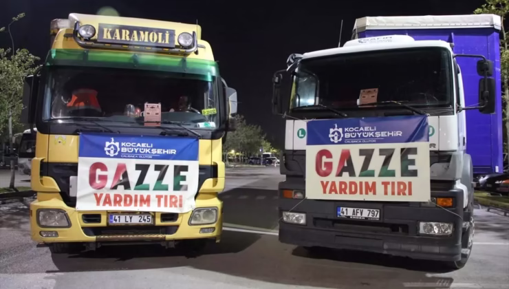 Kocaeli Büyükşehir Belediyesi’nden Gazze’ye İnsani Yardım Tırları Gönderildi