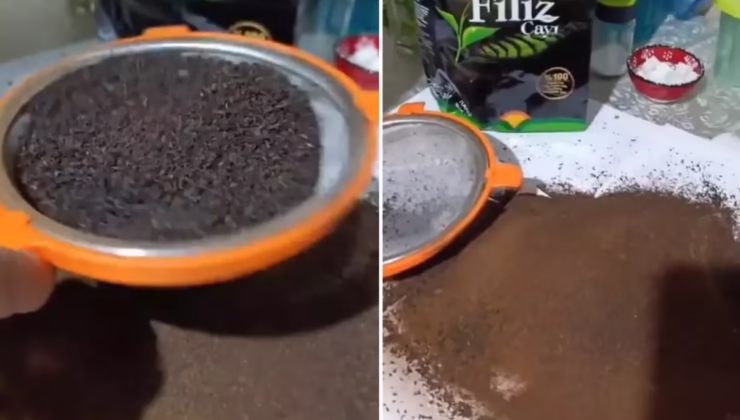 Marketten aldığı çayı eleyen vatandaş isyan etti: Bize çamur içiriyorlar