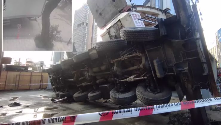 Rezidans inşaatında faciadan dönüldü! Vinç öğrenci yurduna devrildi