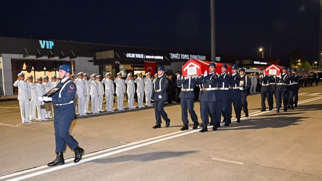 Sakarya’da şehit olan 2 jandarma personeli memleketlerine uğurlandı