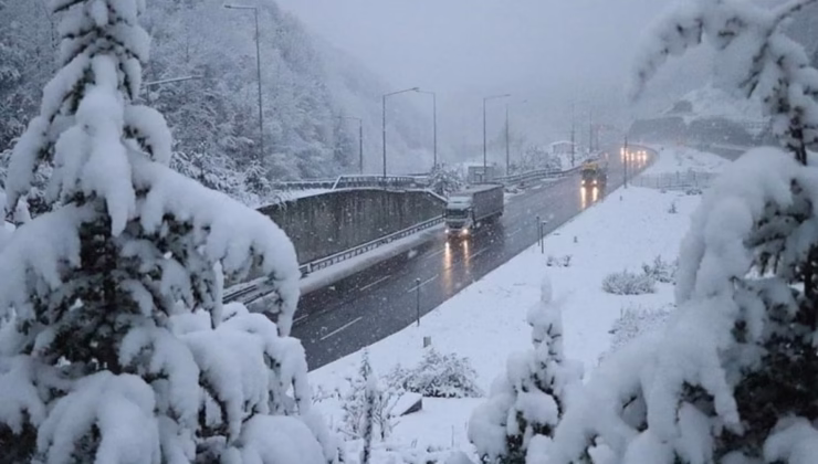 Bolu’da 4 bölgede kar  yağışı etkili oldu