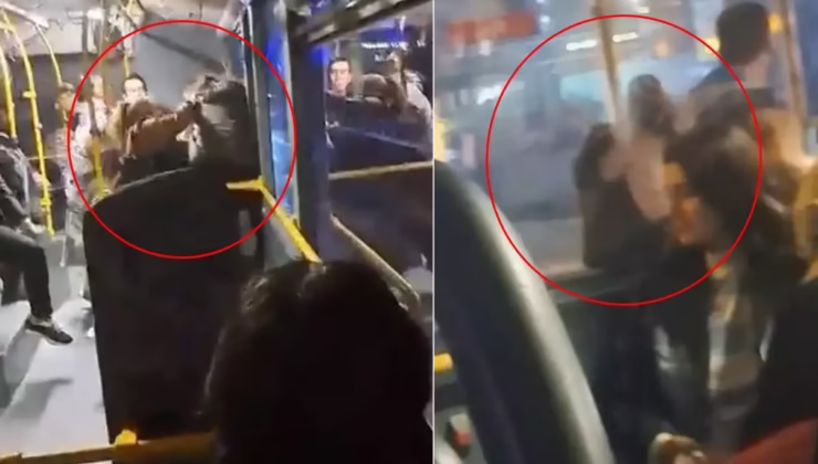Otobüste yer kavgası! İki kadın yumruklaştı