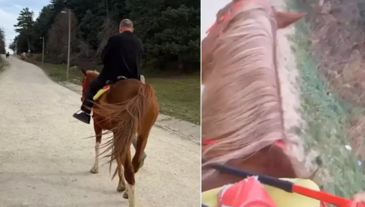 Kaçan at üzerinde 300 metrelik dehşet!